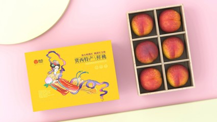 冀西生态园鲜桃产品包装设计